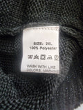 Women's Black Oversize 2XL Dolman Sleeve Sweater - Batwing Pullover Knit Top