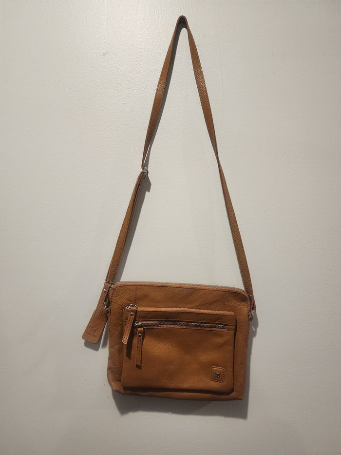 Wise Owl Brown  Leather Purse Crossbody
