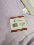 New Women's Member's Mark Luxe TEE size XL. Short sleeve heathered light purple