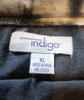 Indigo Skirt Long black & White Tie-Dyed Pull-On Maxi  XL