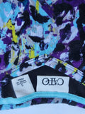 Cato Abstract Print v-neck Top - Women's Size Small - Excellent Condition!