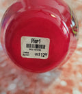 Pier One  blown Red glass vase with yellow, blue and black swirls Retro