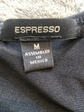 Espesso Women's Sleeveless Jumpsuit Pants Black with Gold Zipper Size M