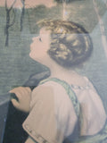 Vintage Art Print 1920s Lithograph SPRING SONG  Simon Glucklich Original Frame