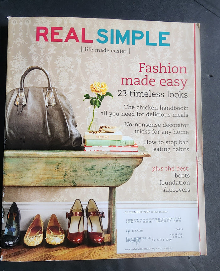 Real Simple Sept. 2007 Issue - Fashion made Easy, The chicken handbook of delicious meals