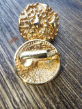 Vintage Sarah Coventry Gold Tone Textured Clip-On Earrings. Button style with a unique nugget texture. Excellent condition."