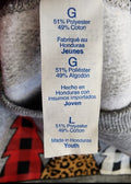 Girls' "Very Merry" Christmas Tree Sweatshirt Gray Buffalo Plaid Leopard Large