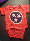 Tennessee Tri-star  Onesie 6 Months Red White & Blue
