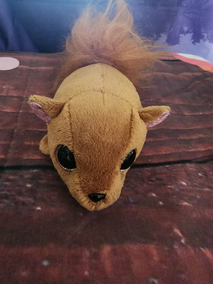 Fuzzee Tails squirrel Plush Nutty New 4" Furry Tail