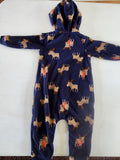 Just One You Carters One Piece Jumpsuit Fleece Size 12 Months Hooded with Moose