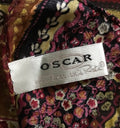 Fall silk scarf by Oscar de la Renta Floral & Leaves