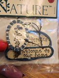 Minature Painted wood nature sign value pack Nature, Butterflies are free, Welco