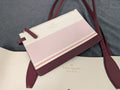 Disney Clarabelle & Friends Tote Bag from Kate Spade - 2022 Handbag (Saffiano Leather Tote Bag, Disney Characters, White, Pink, Burgundy)