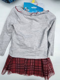 Mickey Mouse  Girls Long Sleeve Top, Tutu Skirt,  and Scrunchie 3T