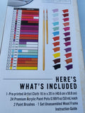 NEW 2020 Artiscapes Sunset Palm Trees Paint By Number  Kit 16x20 w/ Wood Frame