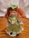 Miniature Victorian  Porcelain Doll  Red hair doll 5"