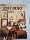 Leisure Arts Just Purrfect Designed by Mary Ellen  cat cross stitch book 1986