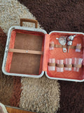 VINTAGE 1960s Portable Travel Bar Suitcase charming hard case Cocktail set
