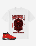 G West Rose-Skull Oversized T-Shirt Mens