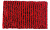 DaDa Bedding Shaggy Soft Rectangle Door Mat Bath Carpet Rug - 20" x 32", Striped Red & Black