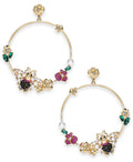 Thalia Sodi Gold-Tone Imitation Pearl & Crystal Bee Flower Drop Earring