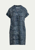 Lauren Ralph Lauren Linen Geometric Shift Dress Dark, Size 6