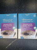 Teeccino Dandelion Dark Roast Chicory Herbal Tea, Organic, 20 Tea Bags
