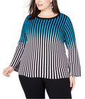 I-N-C Pink Plus Pullover Ombre Striped ,Size 3X