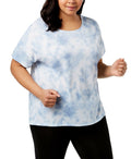 Ideology Womens Plus Size Crisscross Back Short Sleeve Top, Size 1X