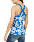 INC International Concepts I.N.C. Crisscross Halter Top, Size Large