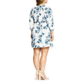 City Chic Womens Plus Floral Tie Waist Shirtdress