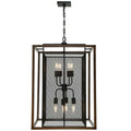 Varaluz Rio Lobo 8 Light Pendant, Dark Oak/Black - 285P08DOBL