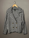 RACHEL ZOE Womens Black White Soft Cardigan, Size Medium