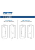 Schlage Merano Right Handed Lever Non Turning Lock Satin Nickel New