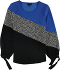 Alfani Women's Colorblocked Tie-Sleeve Blouse, Size Small