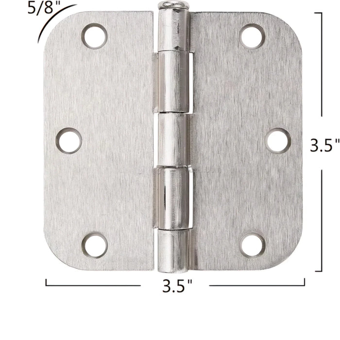 Imperial Hardware 3.5 in. X 3.5 in. Plain Bearing Steel Radius Hinge (2 Sets)