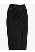 Express Body Contour Fitted Skirt Large Midi Built In Shapewear, Medium