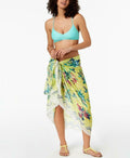 INC International Concept Hummingbird Floral Cover-Up & Wrap (Gold, One Size)