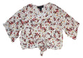 Polly & Esther Juniors Oversized Tie-Front Blouse