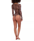 Steve Madden Womens Long-Sleeve Mesh Bodysuit SM11841