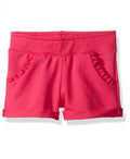 Hanes Little Girls' Ruffle Pocket Shorts, Pink, X-Small -4/5
