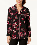 Alfani Women's Printed Piped Blouse Size XXL