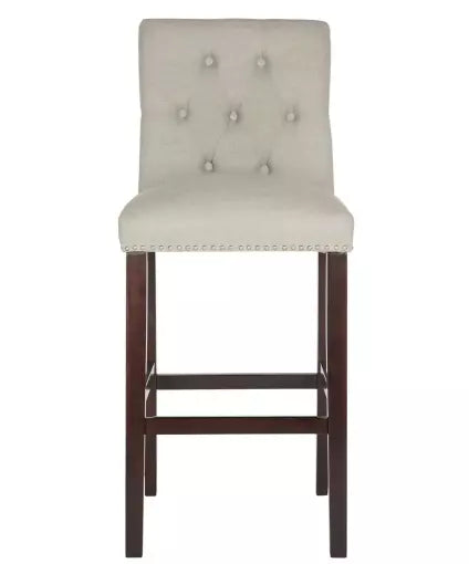 Safavieh 31.5 -Inch Norah Light Grey Barstool (Set of 2) ? Light Grey 19 x 20