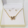Charter Club Gold-Tone Crystal Butterfly Pendant Necklace and Stud Earrings