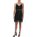Aqua Womens Lace Mini V-Neck Bodycon Dress