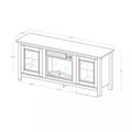 Walker Edison 58 Wood Media TV Stand Console With Fireplace