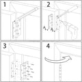 Imperial Hardware 3.5 in. X 3.5 in. Plain Bearing Steel Radius Hinge (2 Sets)
