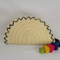 I.n.c. Straw Taco Clutch - Natural/Silver