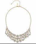 Inc International Concepts Gold-Tone Crystal & Imitation Pearl Flower Statement