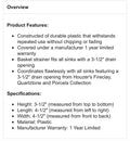 Houzer 190-95 Preferra 3-1/2 Garbage Disposal Flange Granite Black